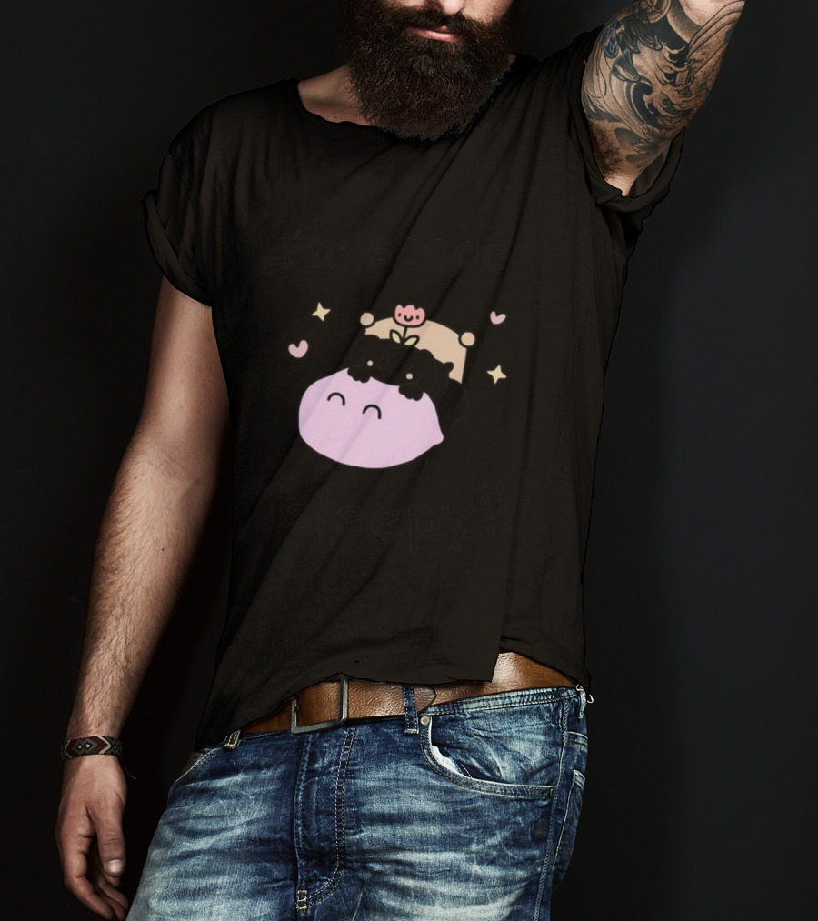 I'm Soooo Sleepy Cute Sleeping Characters With Hearts And Stars T-Shirt