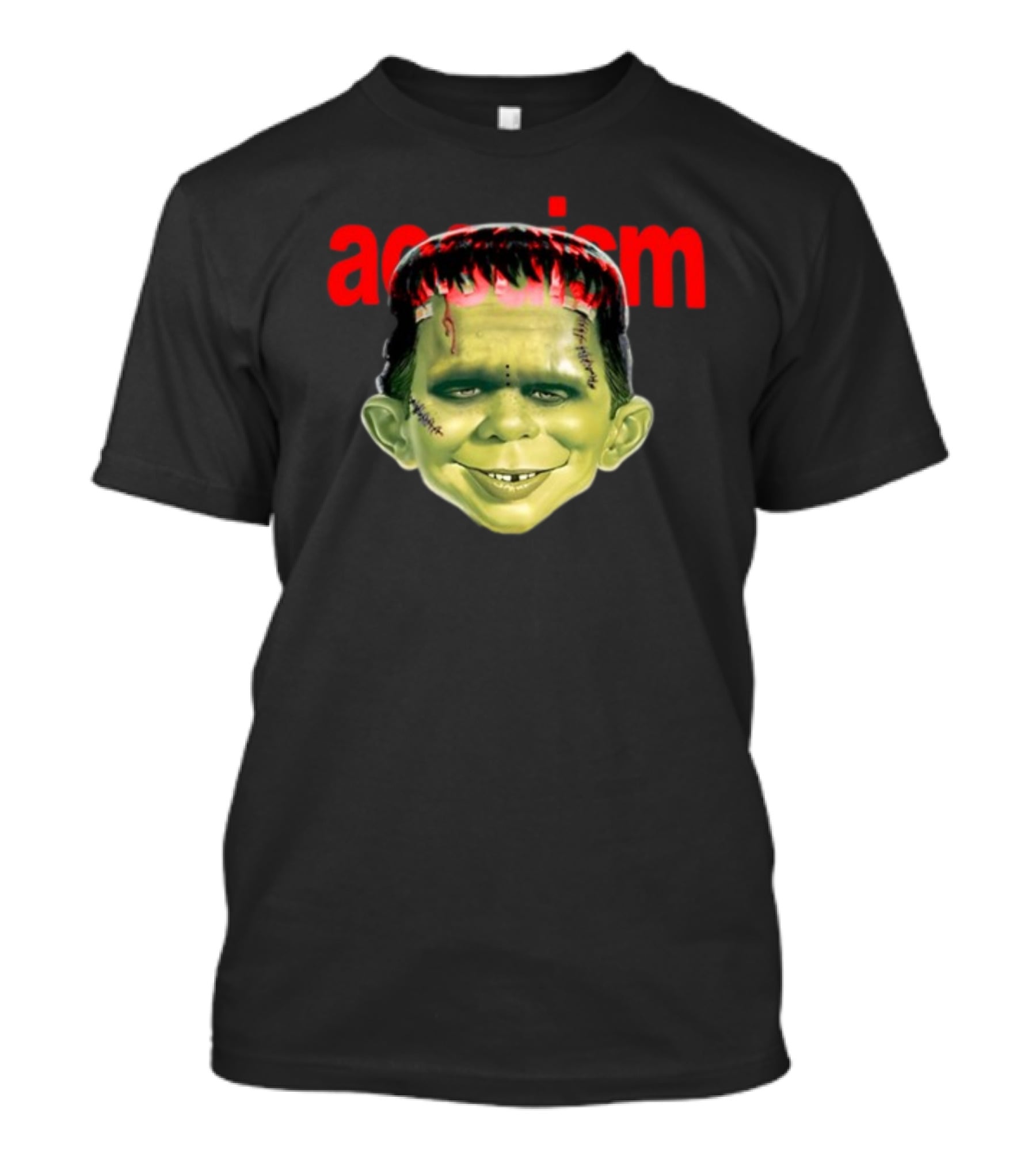 Aosuism Madd Halloween Frankenstein Monster Face T-Shirt