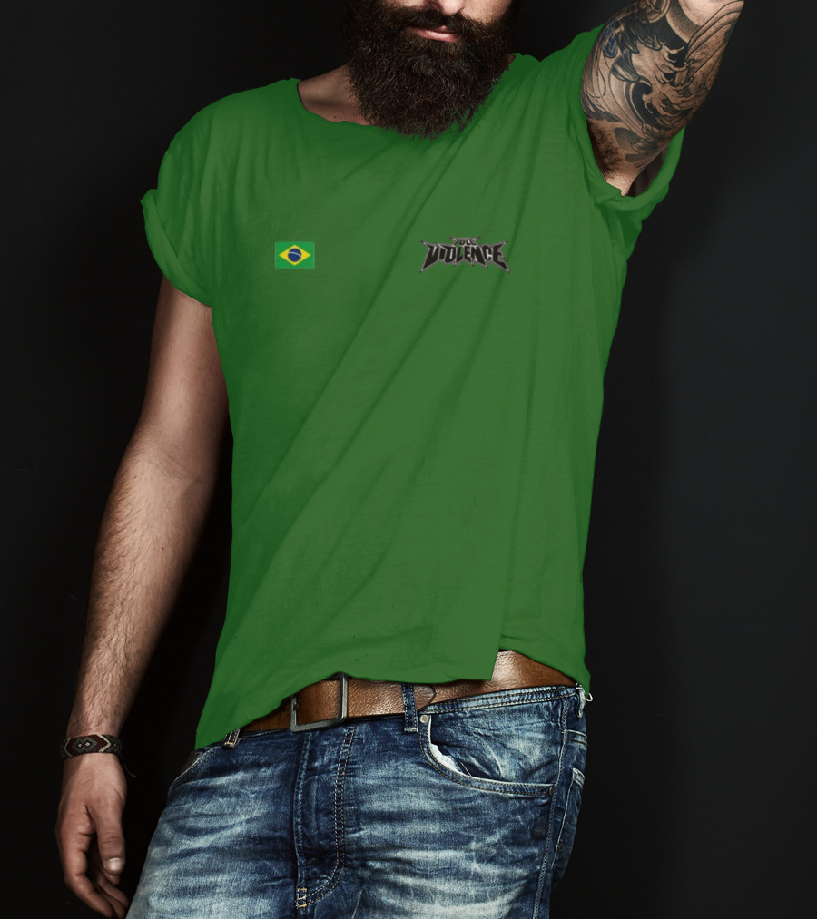 Full Violence Brazil Flag Jailton Almeida T-Shirt