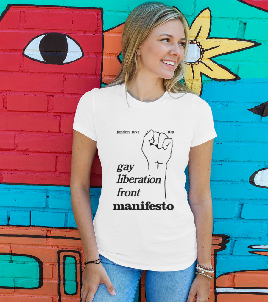 London 1971 10p Gay Liberation Front Manifesto T-Shirt