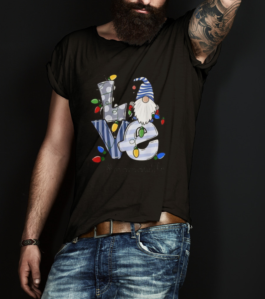 Love Mamaw Life Christmas Gnome Xmas Family T-Shirt