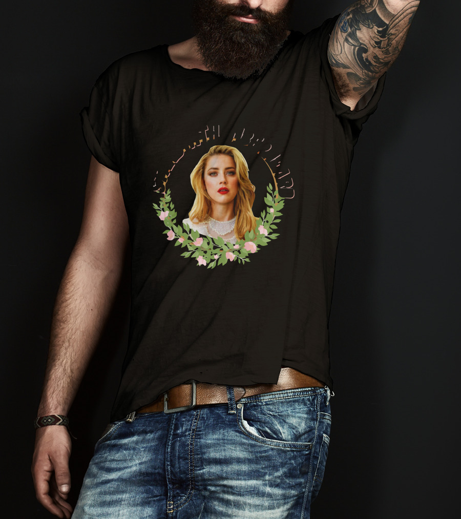 Chateau Bunny I Stand With Amber Heard Floral Wreath T-Shirt