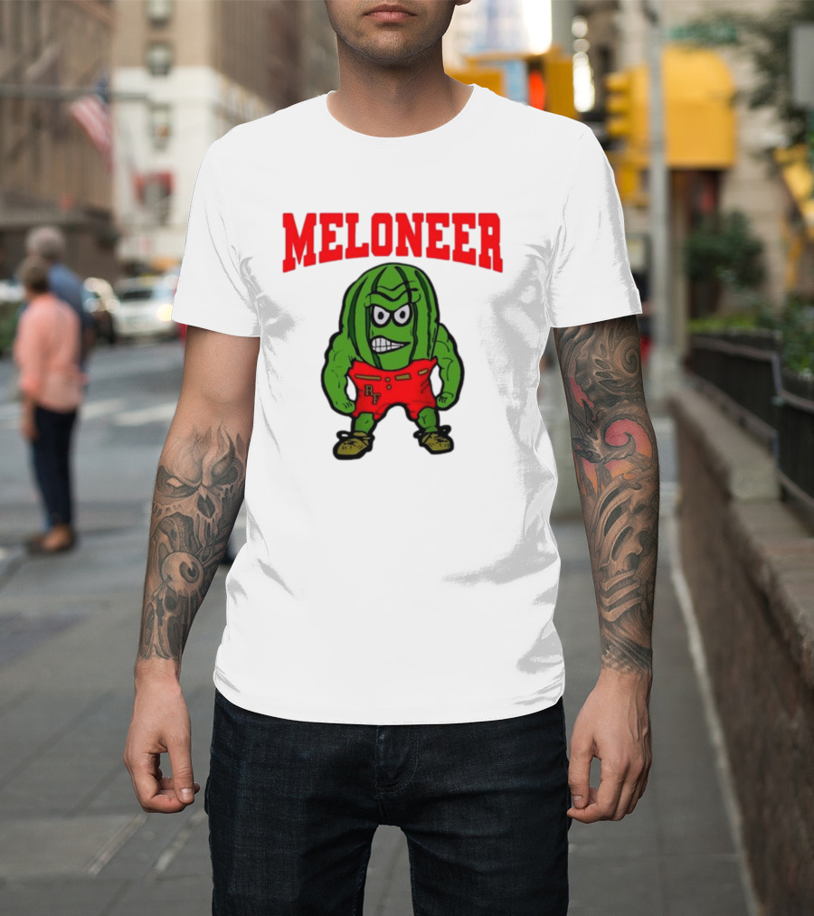 Rocky Ford Meloneer RF Mascot Watermelon Character T-Shirt