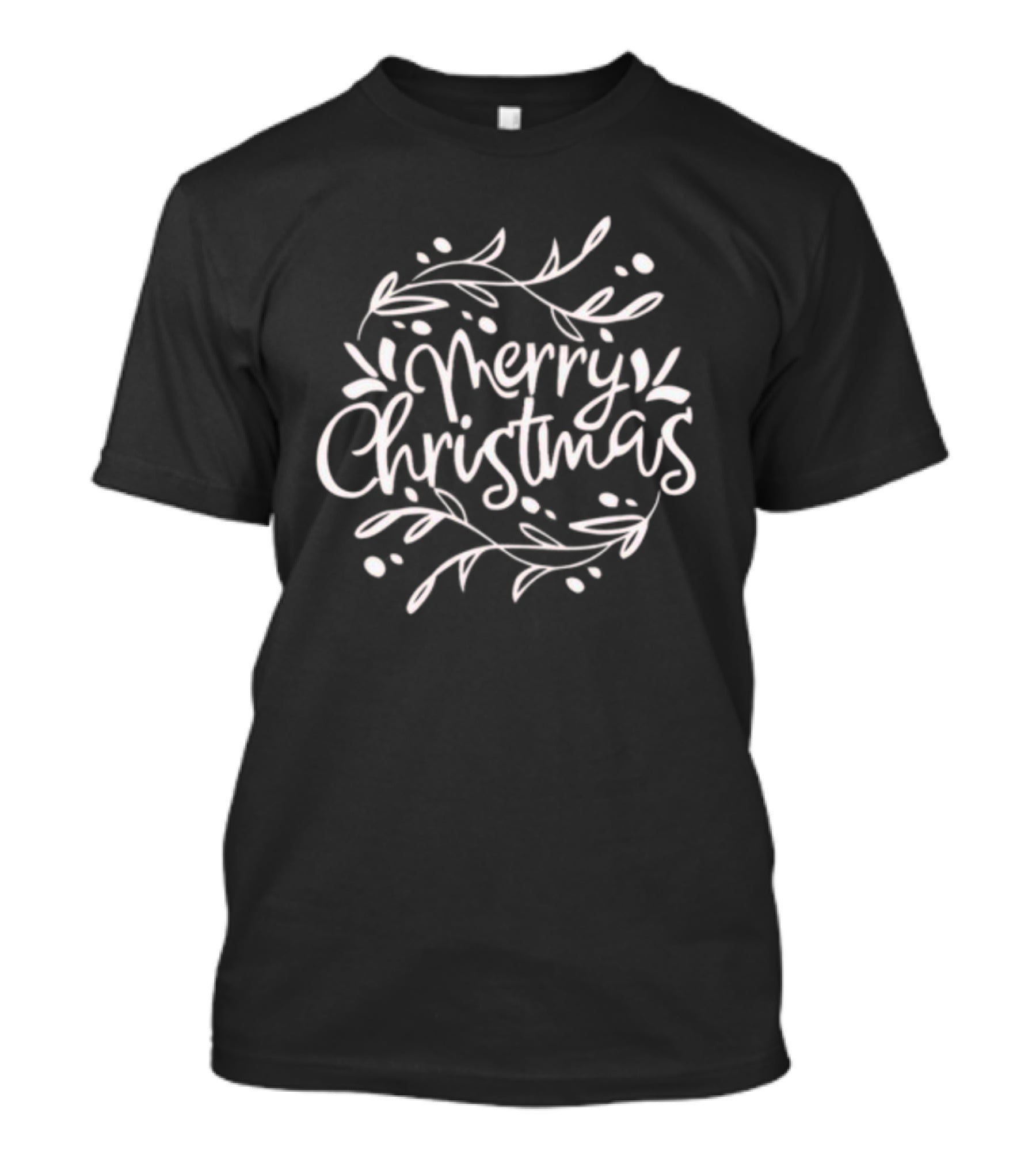 Merry Christmas Festive Vine Wreath T-Shirt