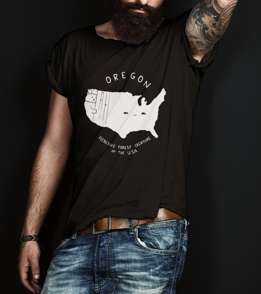Oregon Secretive Forest Creature Of The USA Nathanwpylestrangeplanet T-Shirt