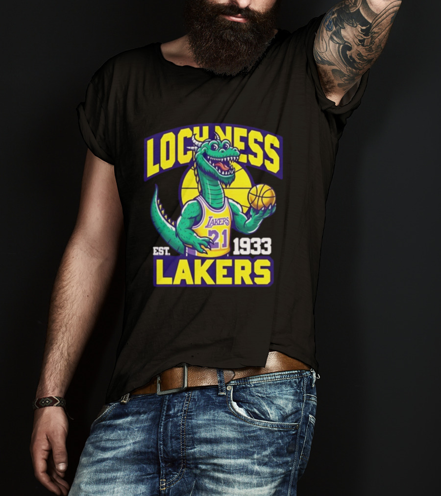Loch Ness Lakers Basketball Dinosaur Est 1933 T-Shirt