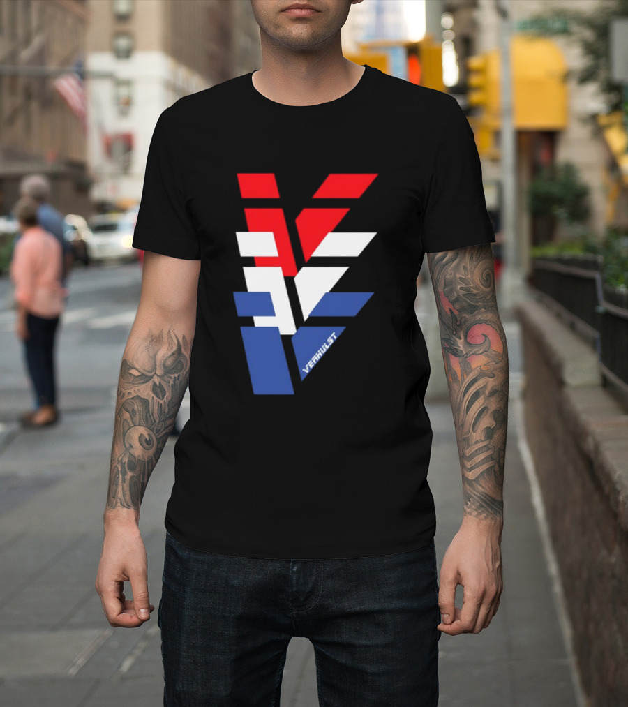 Verhulst V Red White Blue T-Shirt