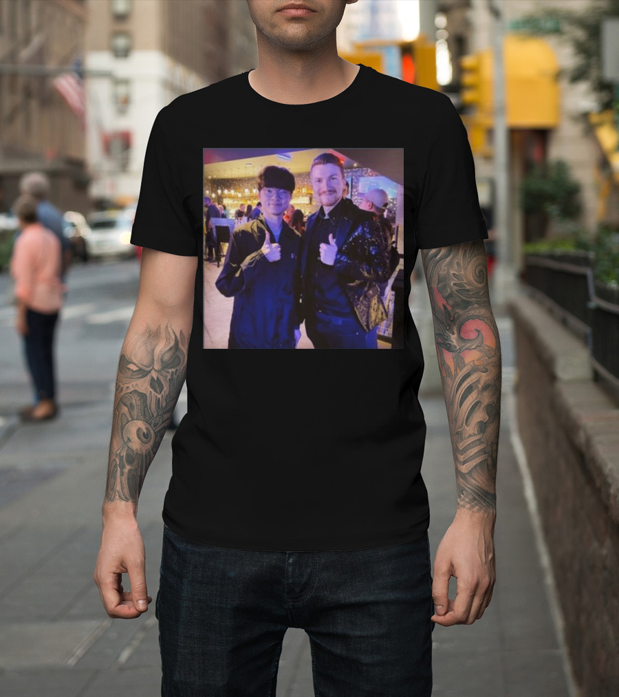 Fabian Mallant with Faker Thumbs Up Photo T-Shirt