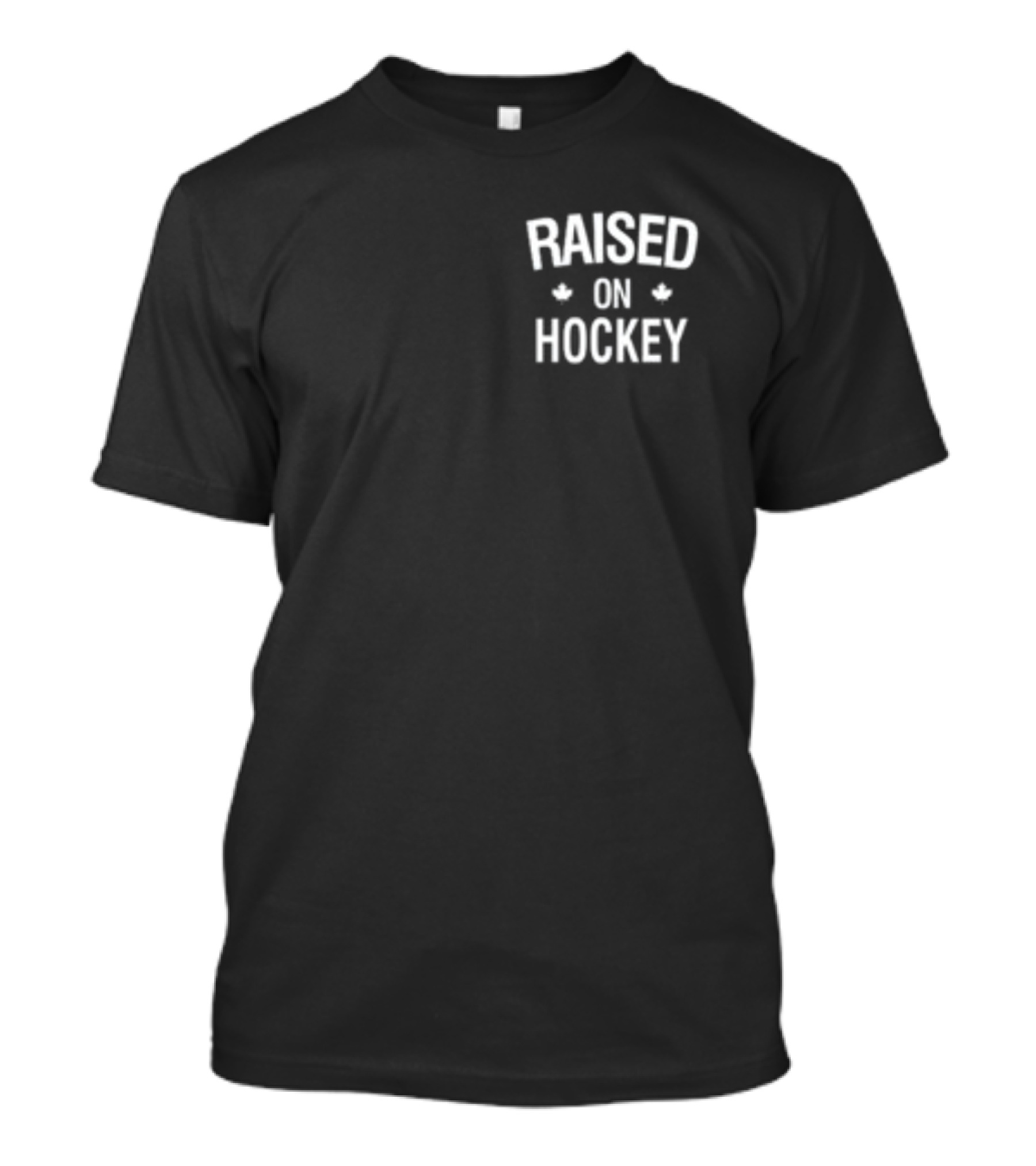 Raised On Hockey With Maple Leaf Icons T-Shirt