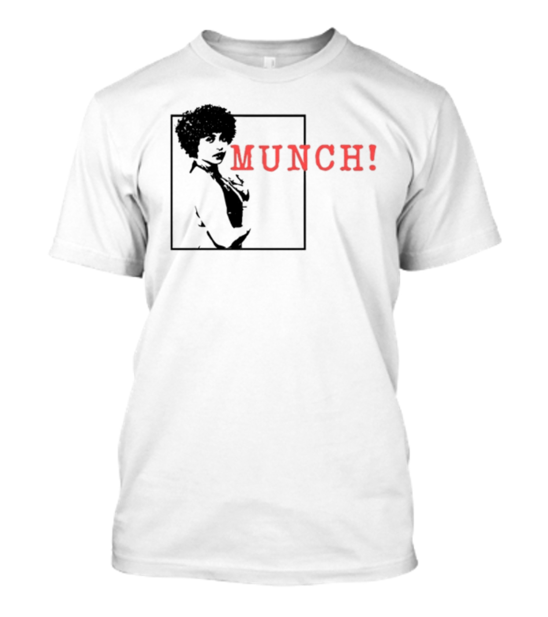 Ylikeapparel Munch Bold Red Text With Figure Image T-Shirt