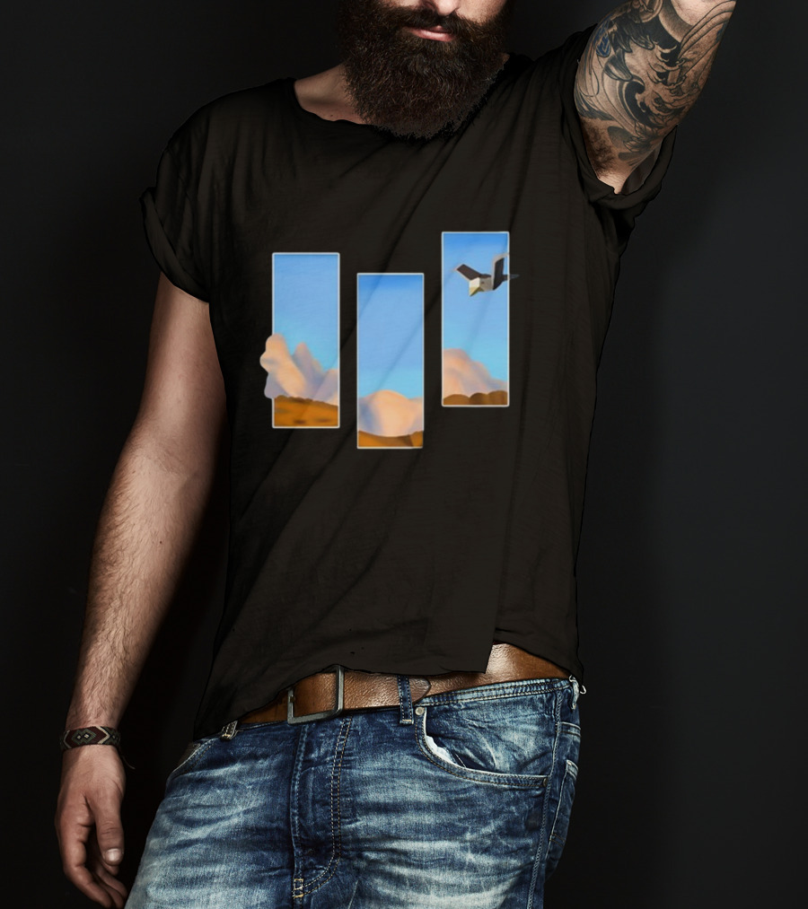 Rae Abroadwaybug Lovejoy Pebble Brain Ep Fanmade Sky And Clouds With Bird T-Shirt