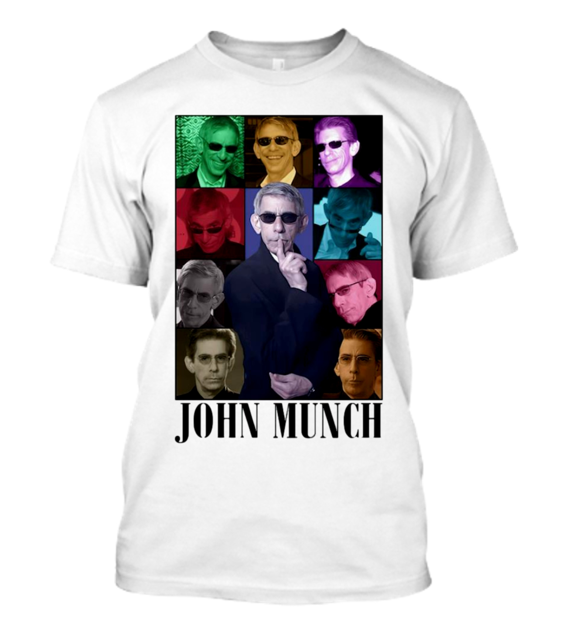 John Munch Multicolor Photo Collage T-Shirt