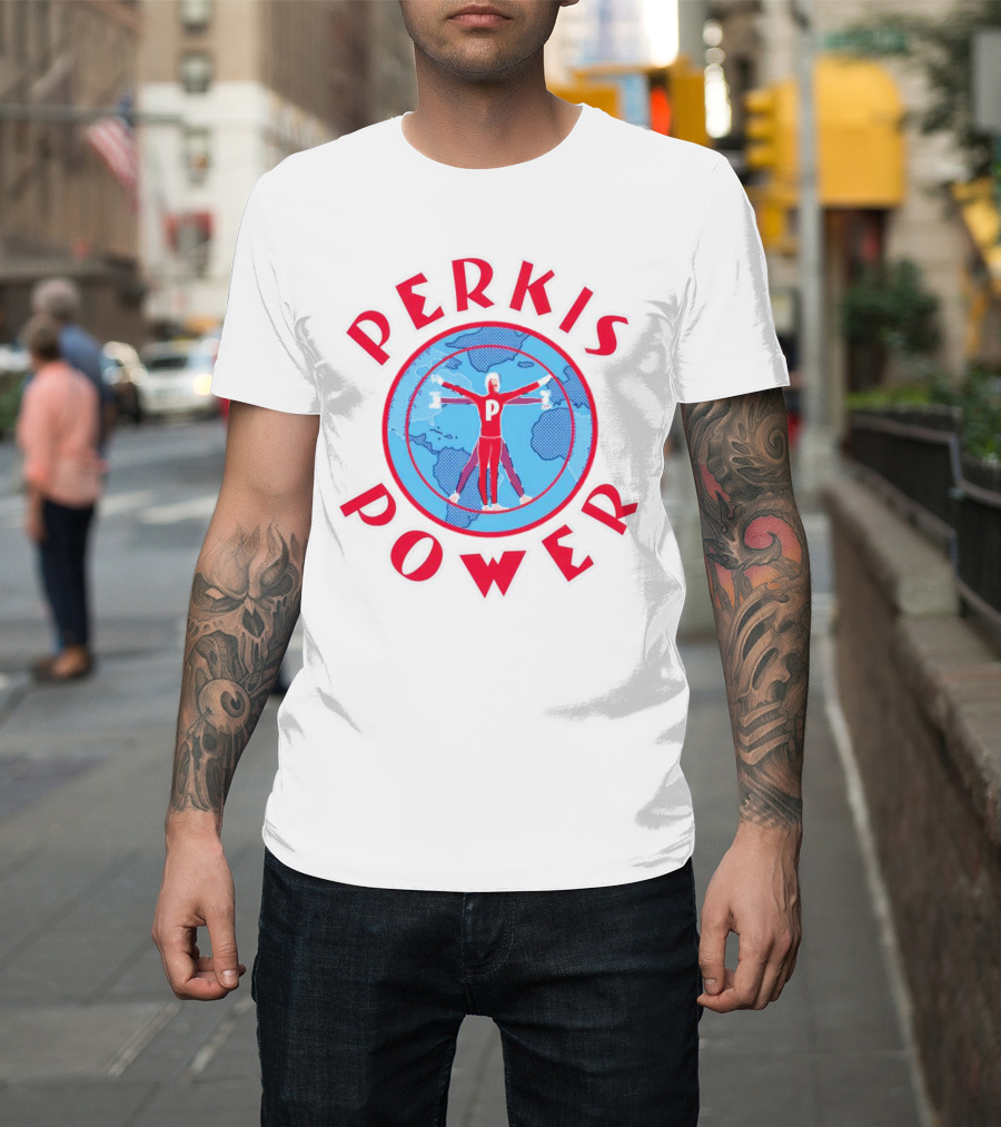 Perkis Power Global Fitness Vitruvian Workout T-Shirt
