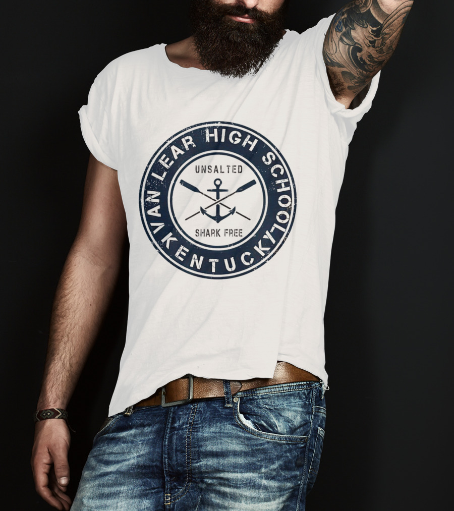 Van Lear High School Kentucky Unsalted Shark Free Anchor And Paddles T-Shirt