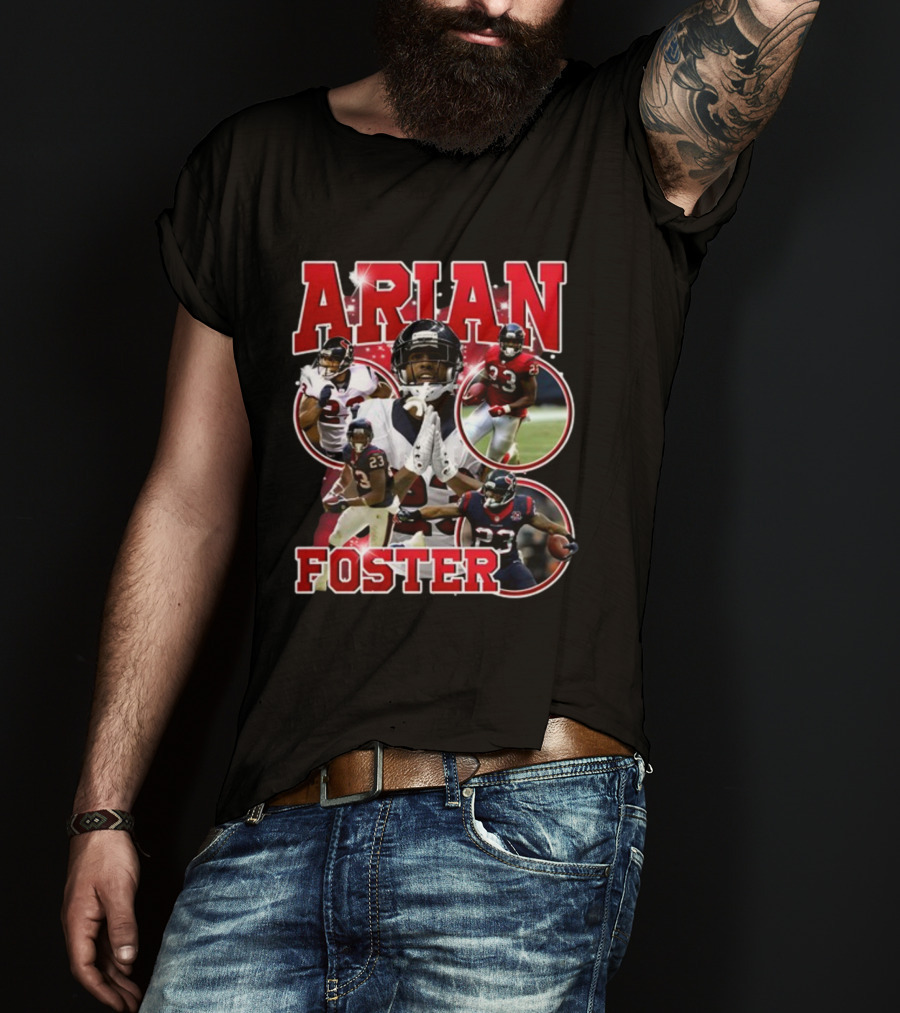 Macrodosing Arian Foster Football Collage T-Shirt