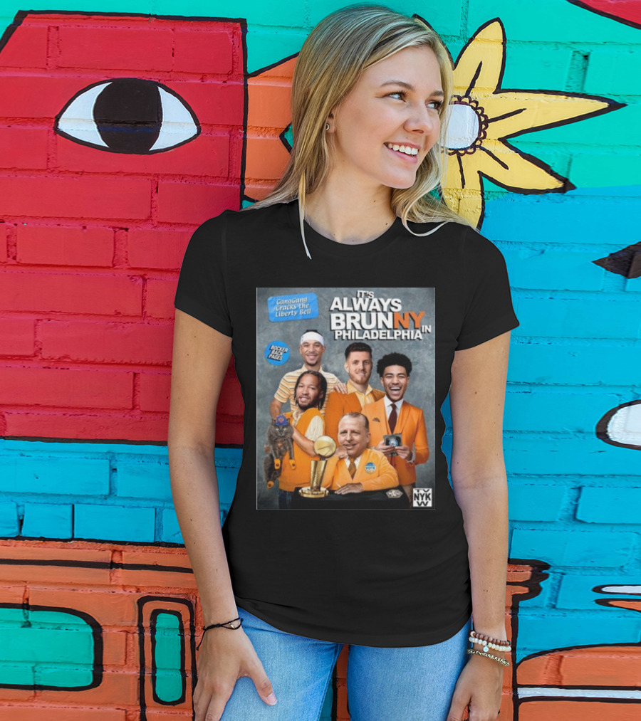 GangGang Cracks The Liberty Bell It's Always Brunny In Philadelphia NYK VB Bocker Back Pages T-Shirt
