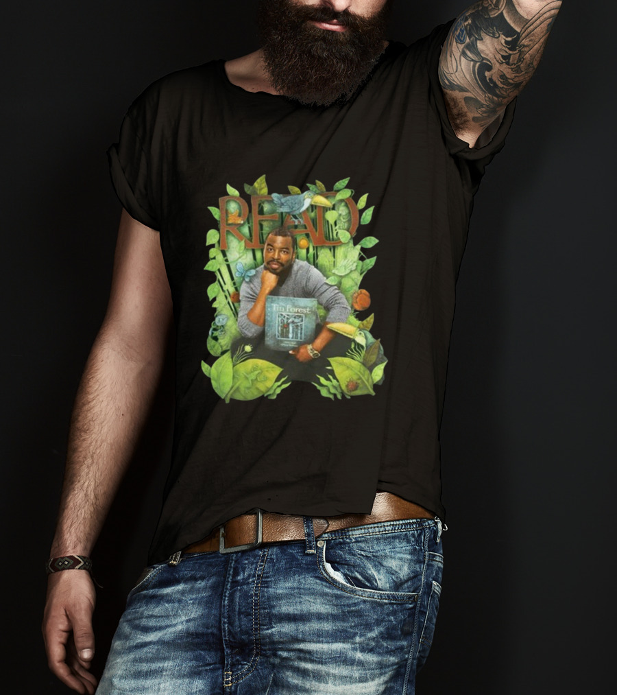 LeVar Burton Read The Tin Forest Surrounded By Lush Greenery And Animals T-Shirt