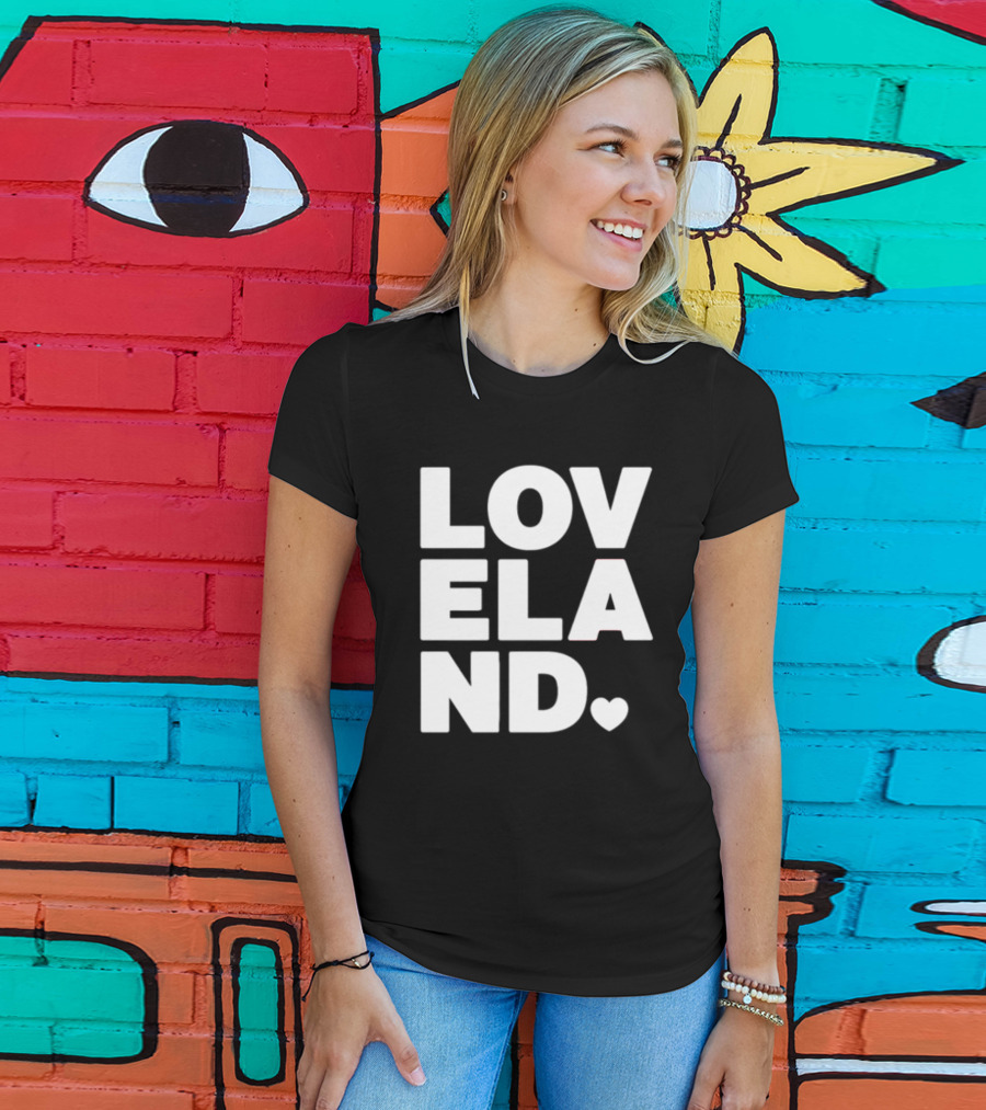Cincyshirts Loveland White Ink Heart T-Shirt