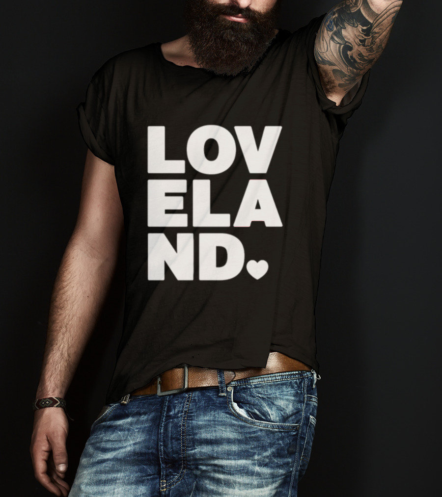 Cincyshirts Loveland White Ink Heart T-Shirt