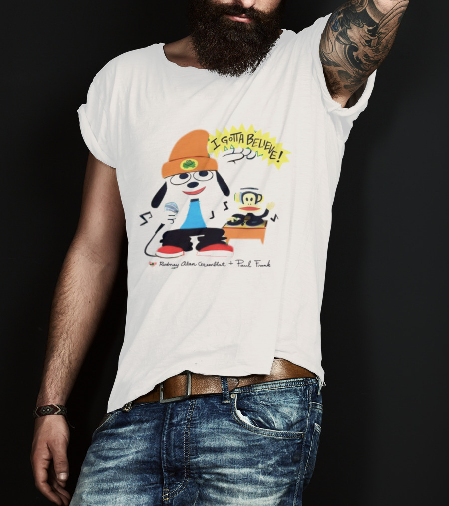 Parappa The Rapper I Gotta Believe Rodney Alan Greenblat Paul Frank Collaboration With Julius The Monkey T-Shirt