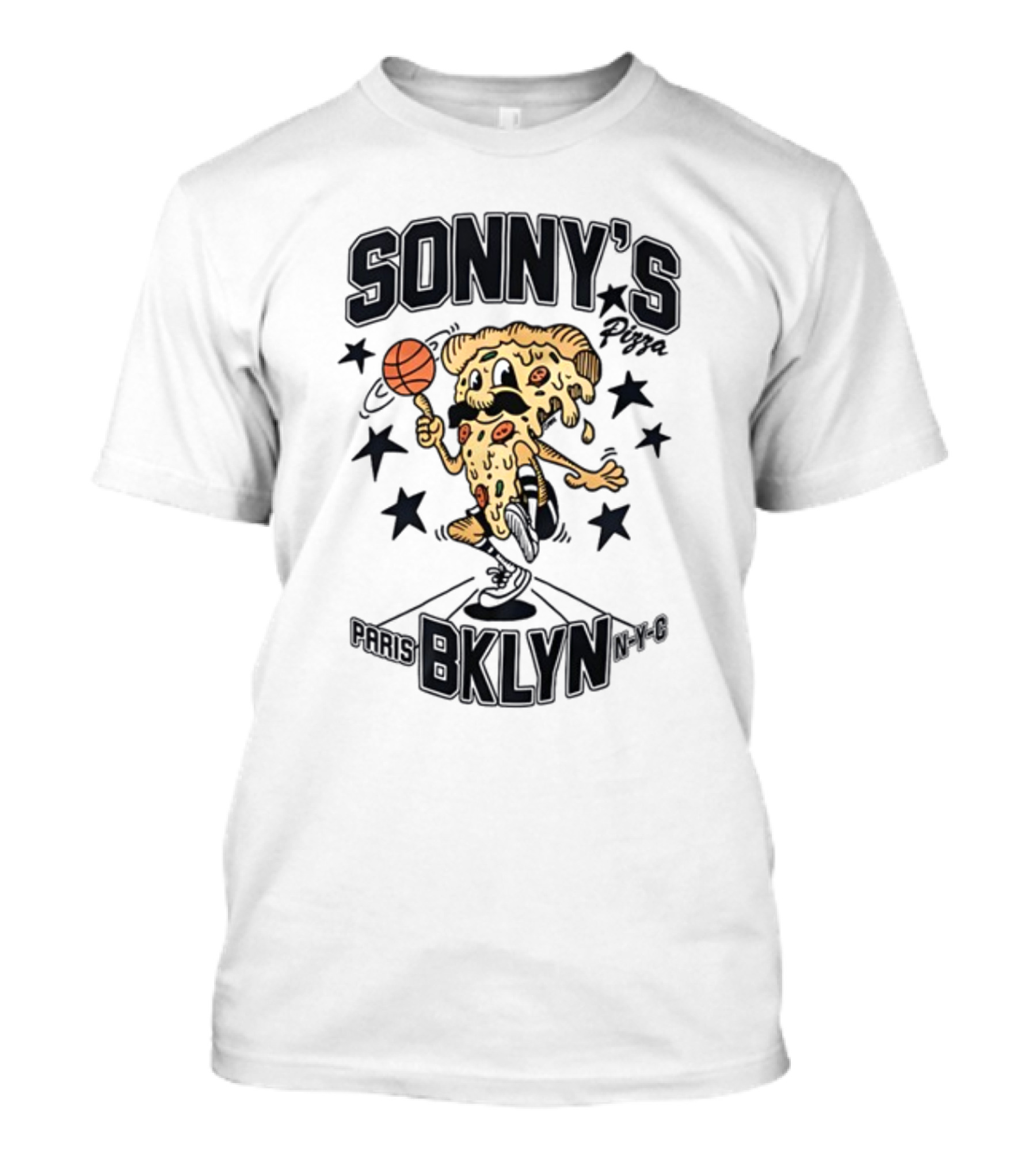 SONNY'S Pizza Basketball Paris BKLYN NY-0 T-Shirt
