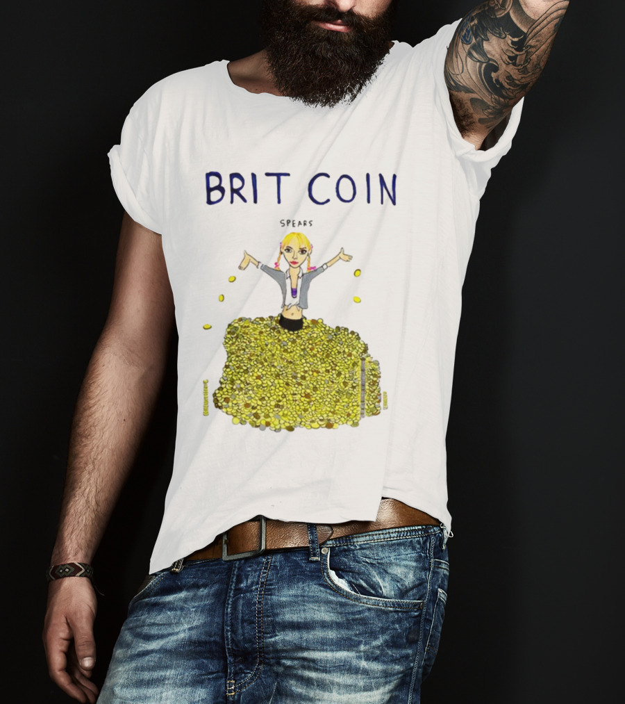 Dave Portnoy Brit Coin Spears Dancing In Gold T-Shirt