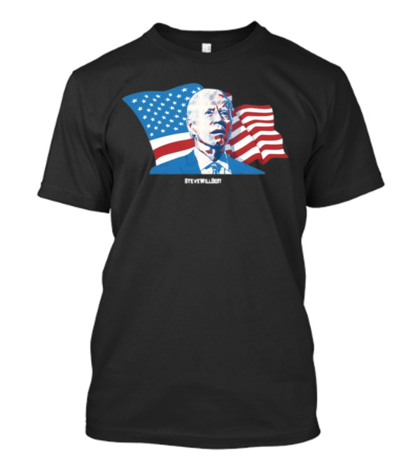 Stevewilldoit Biden Steve Will Do It American Flag T-Shirt