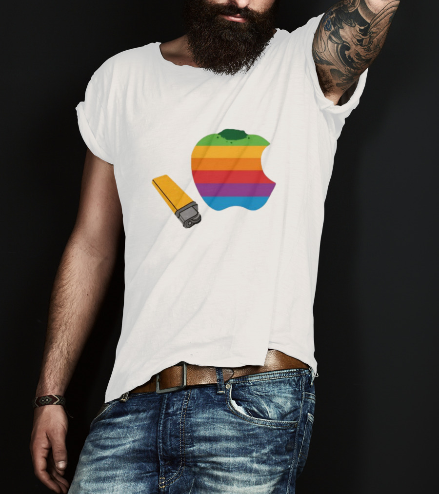 Apple Pipe Rainbow Logo Lighter T-Shirt