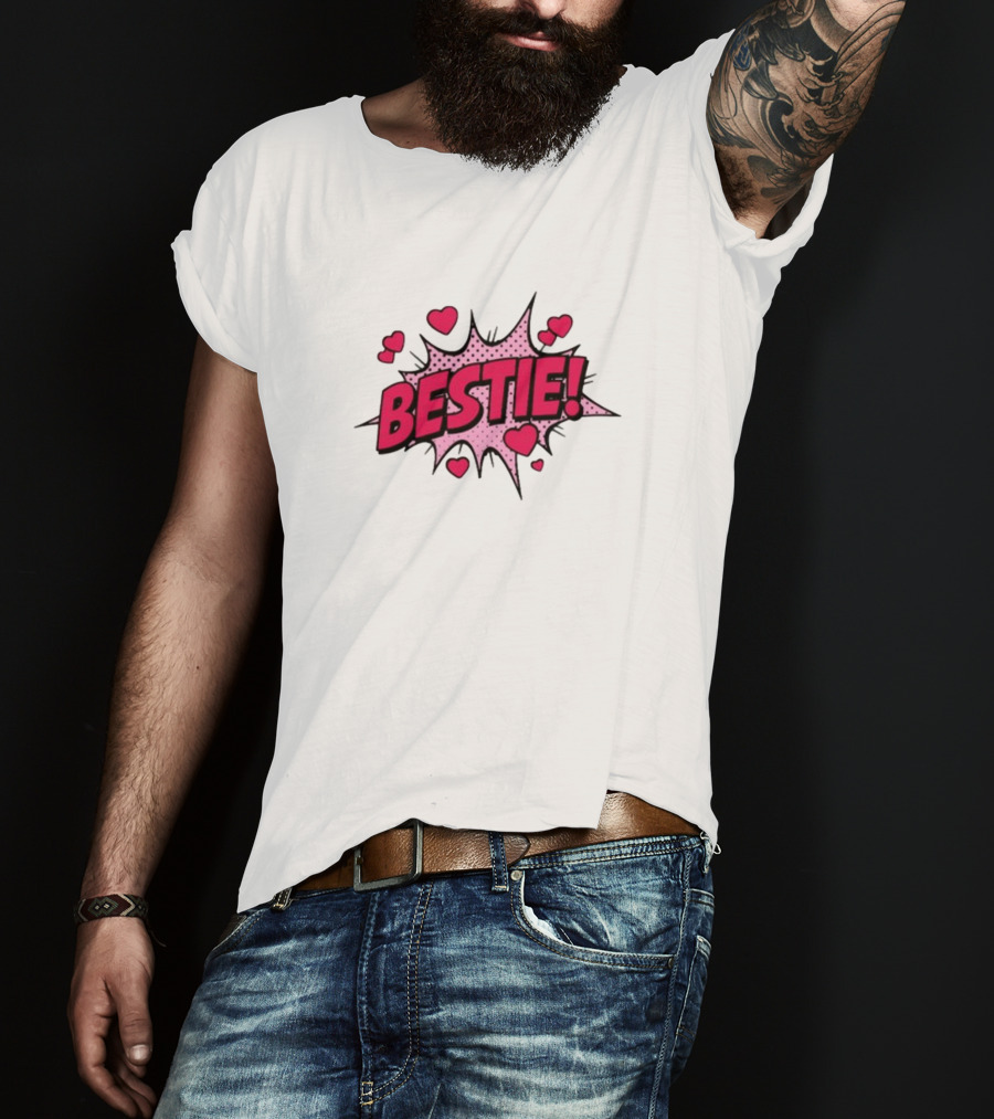 Mixoloshe Bestie Pop Art Hearts Explosion T-Shirt