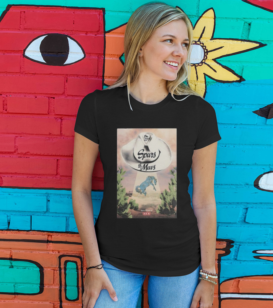 Dec 23 Spurs At Mavs Presented By H-E-B Cowboy Hat And Cactus Scene T-Shirt