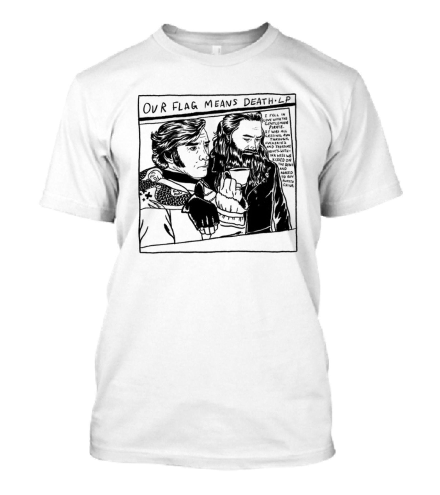 Our Flag Means Death LP Drawing Weareprint Social Gay Pirates T-Shirt