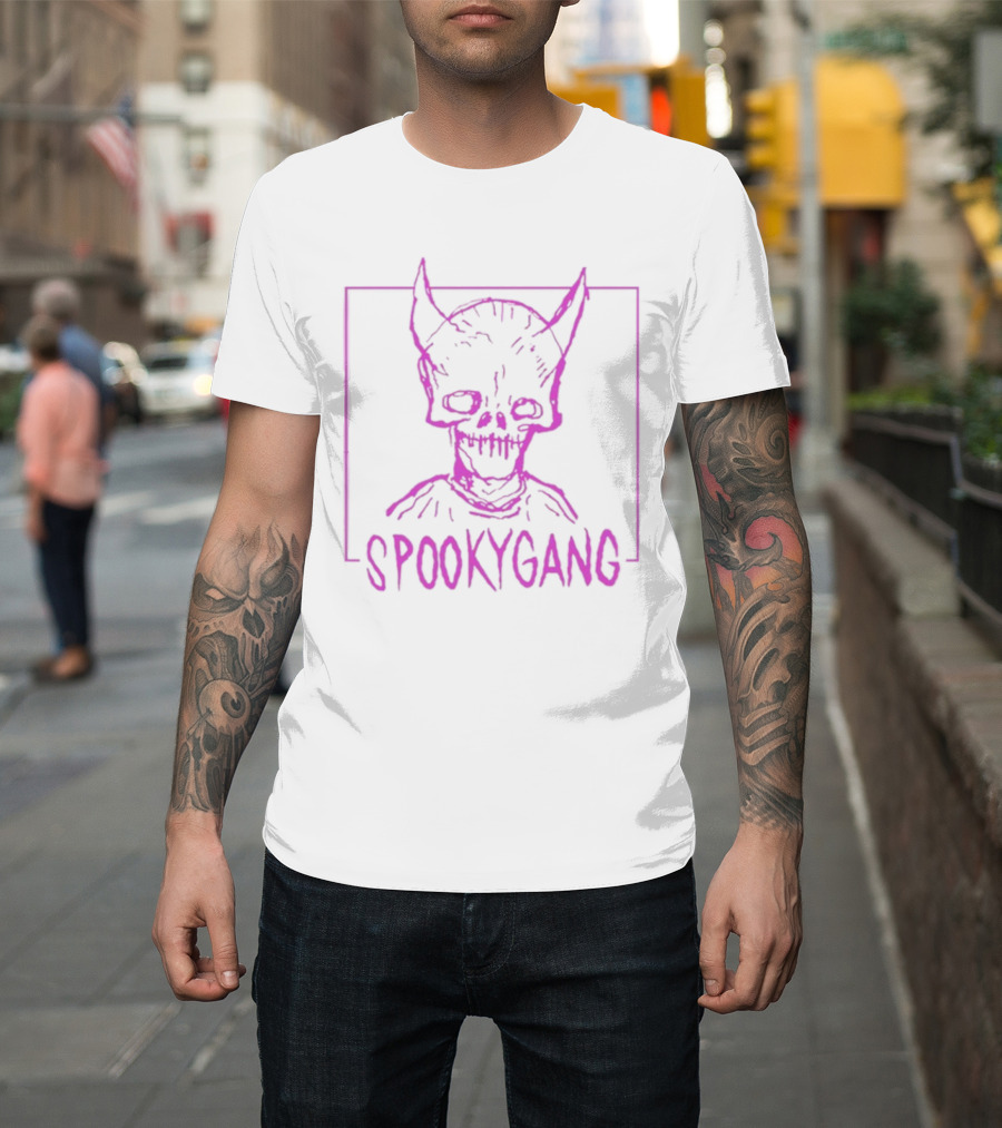 Spookygang Purple Skull Demon Mask T-Shirt