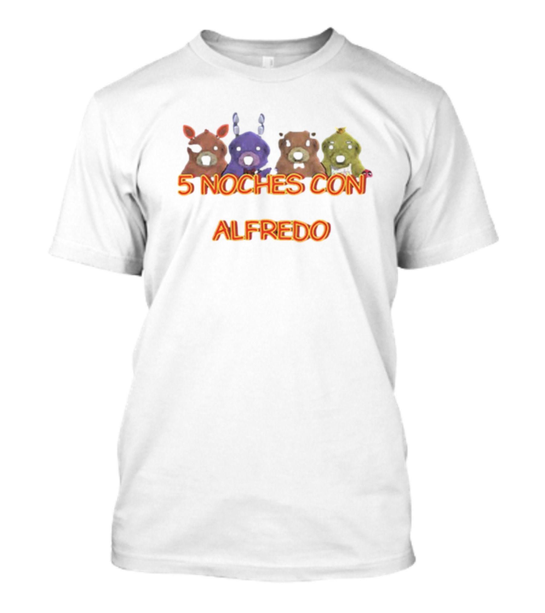 5 Noches Con Alfredo Fnaf Meme Animatronic Characters T-Shirt