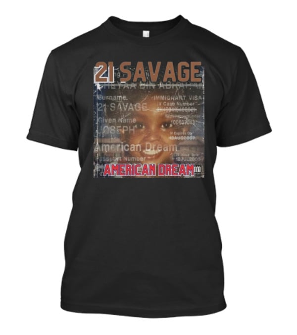21 Savage Joseph American Dream Album Cover Art Hip Hop T-Shirt