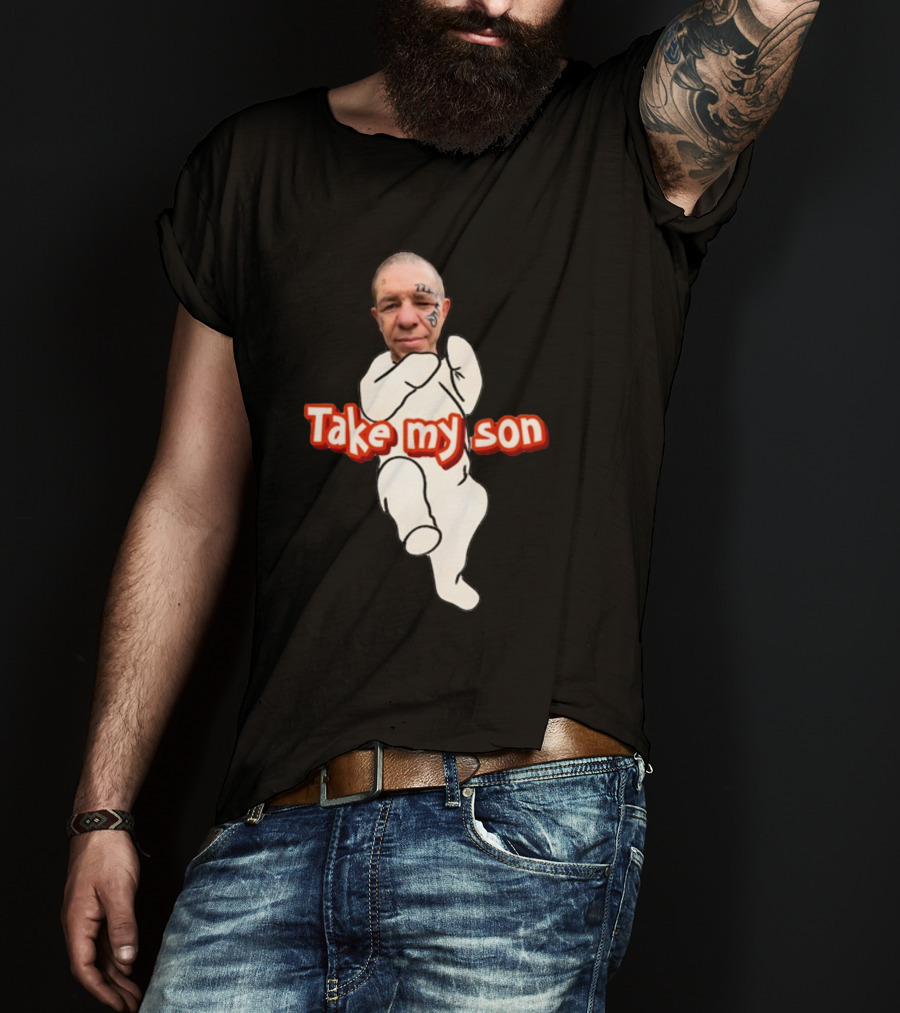 Tike Myson Take My Son Baby Drawing Tattoo Face T-Shirt