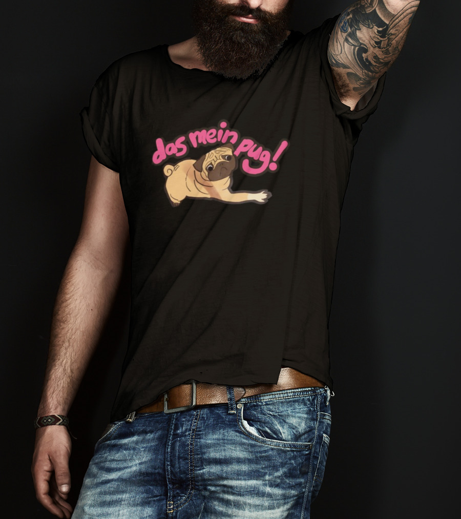 Das Mein Pug Dog Playful Illustration T-Shirt