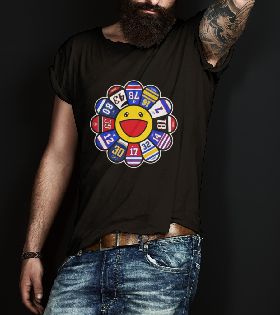 Happy Earth Day Buffalo Flower Sports Jersey Numbers Smiling Face T-Shirt