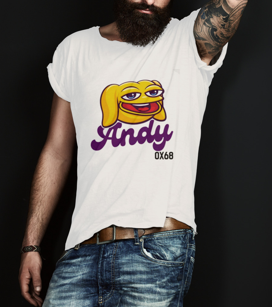 Andy Ox68 Emoji Face Yellow Dog T-Shirt