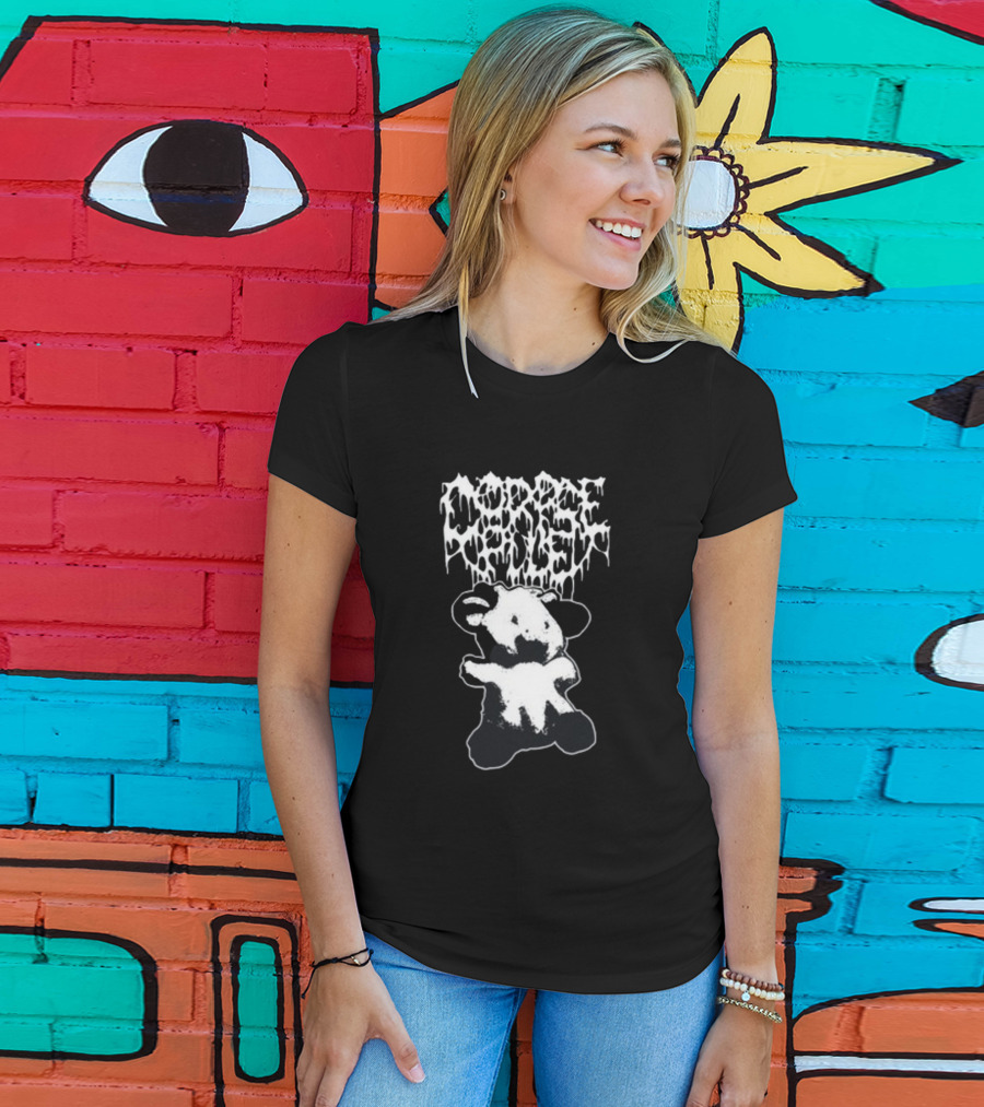 Corpse Pile Sweetie Cow Dripping Gothic T-Shirt