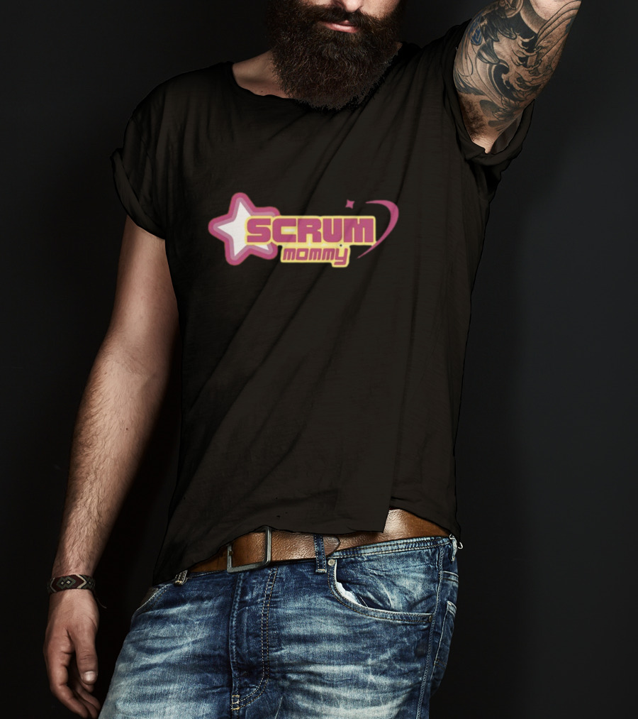 SCRUM Mommy Star Logo Pink And Yellow T-Shirt