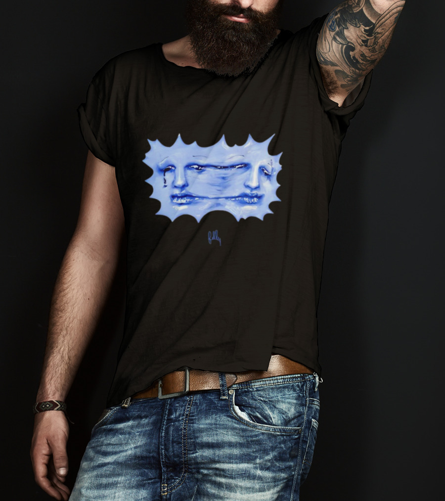 Felly Sun Liquid Blue Faces T-Shirt