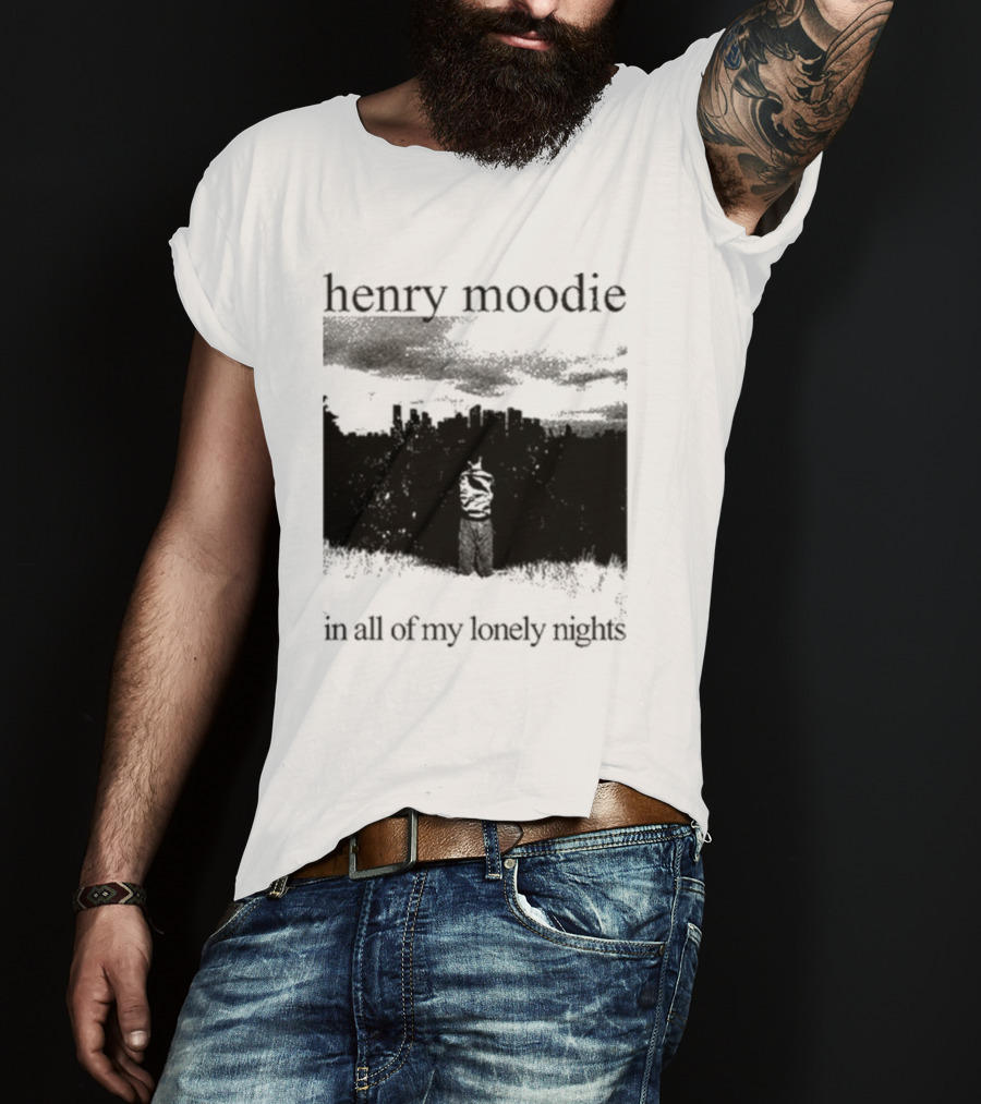 Henry Moodie In All Of My Lonely Nights Dark Skyline Scene T-Shirt