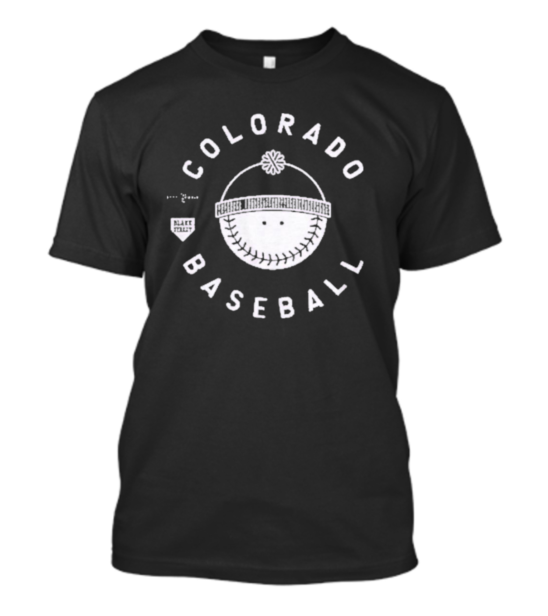 Colorado Baseball Smile Face With Winter Hat T-Shirt