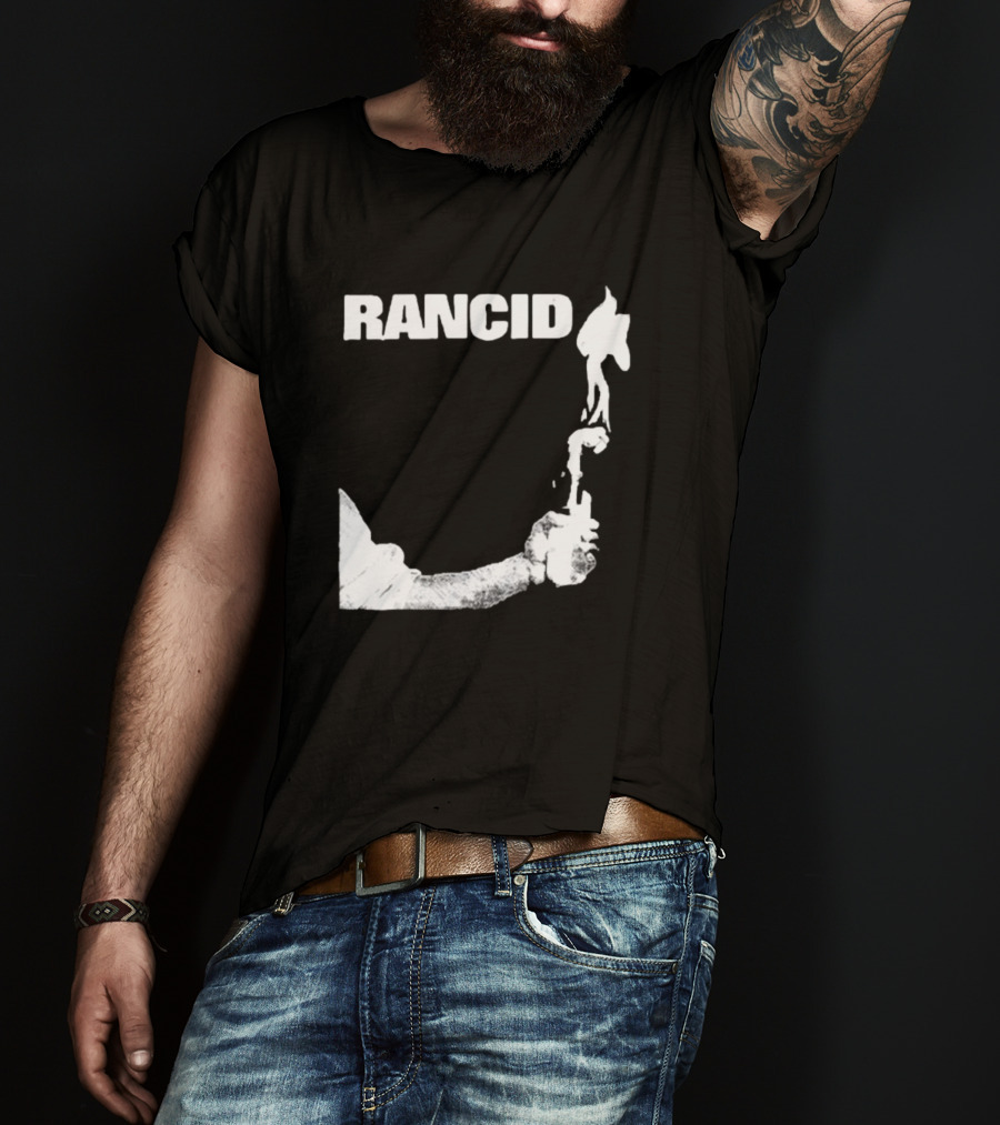 Rancid Band Logo Molotov Cocktail T-Shirt