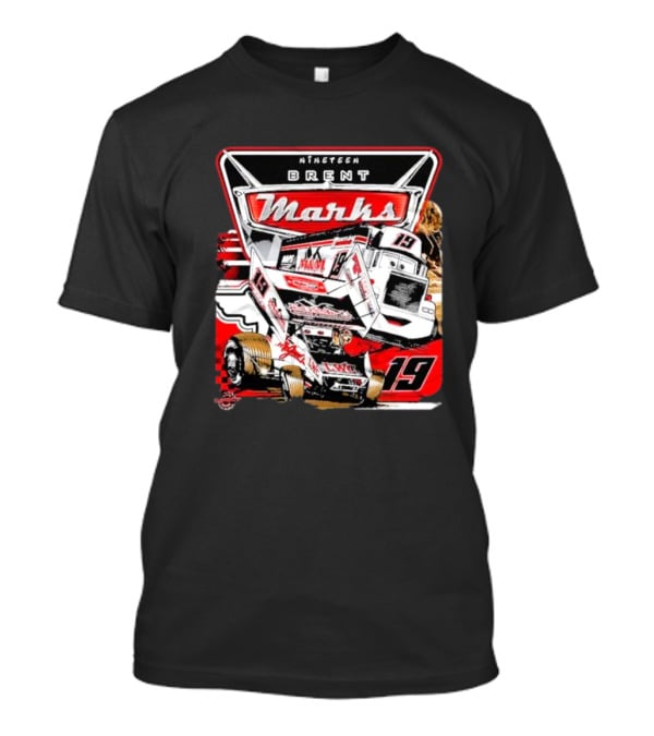 Nineteen Brent Marks Racing Car 19 Motorsport T-Shirt
