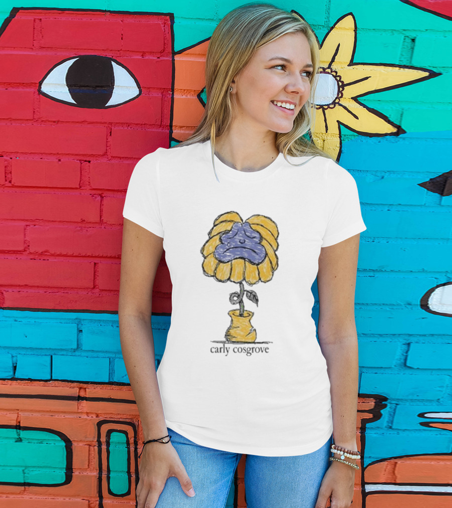 Carly Cosgrove Sad Face Flowerpot T-Shirt