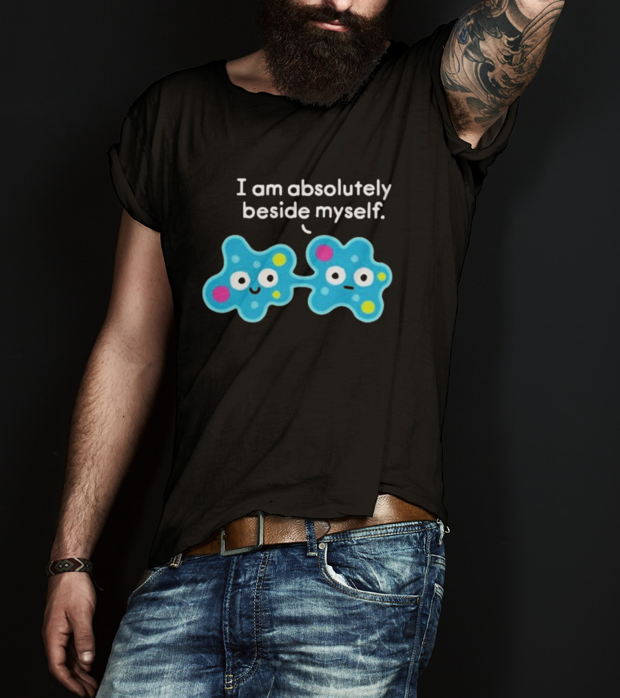 I Am Absolutely Beside Myself Cute Amusing Two Cells Bow Tie T-Shirt