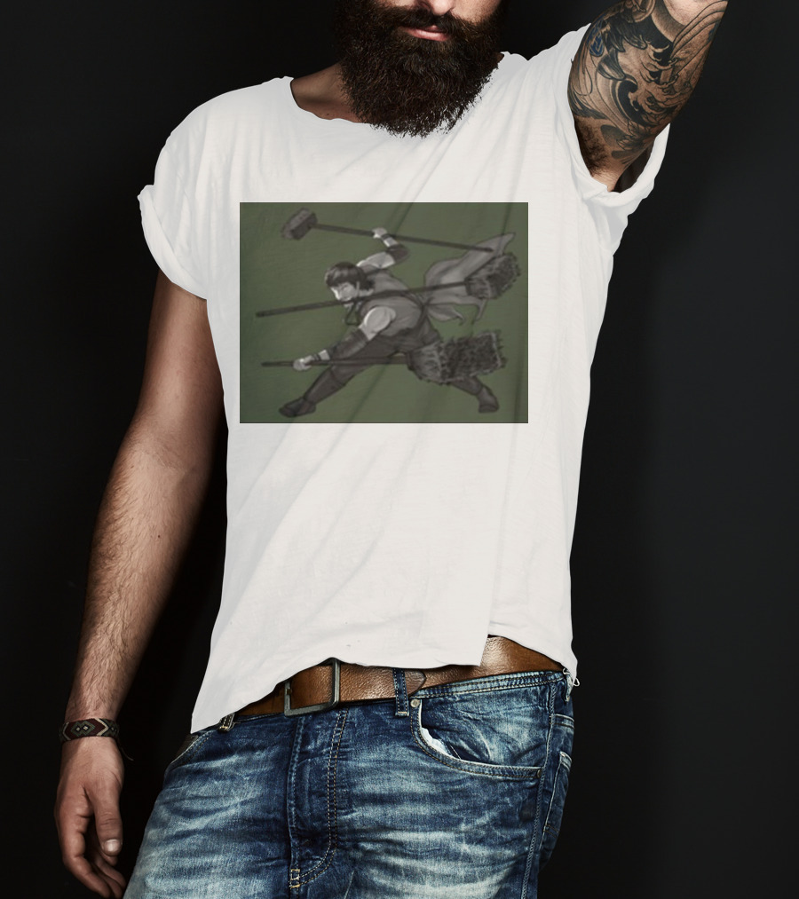 Three Broom Stance Cosplay Zoro T-Shirt