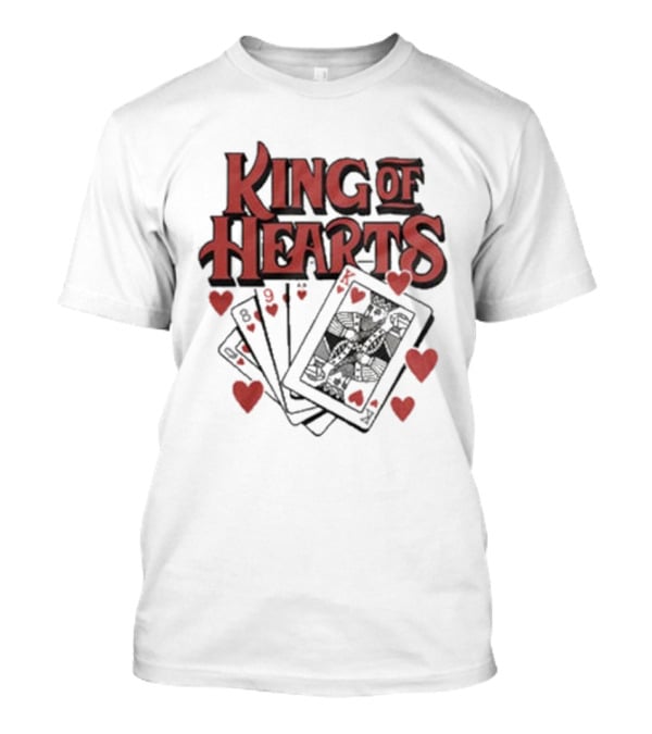 King Of Hearts Card Hand Raglan Heart Playing Cards T-Shirt
