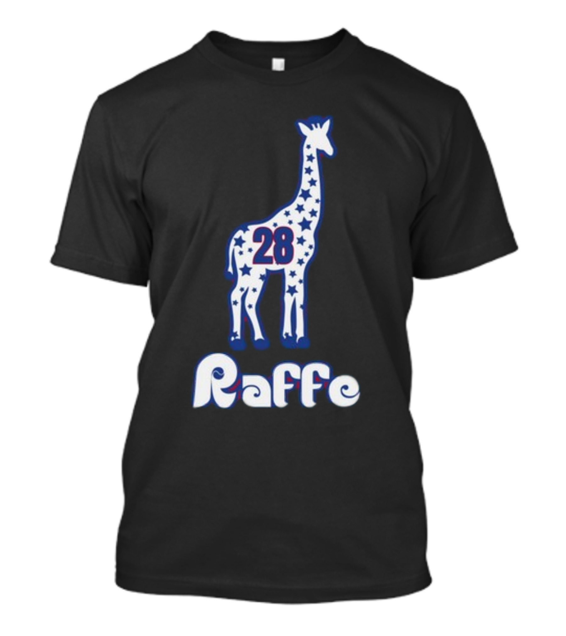 Phillygoat Raffe 28 Star-Patterned Giraffe Jersey T-Shirt